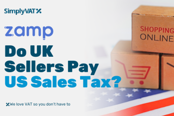 Logo of Author: Zamp Title: Do UK Sellers Pay US Sales Tax?